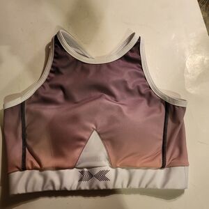 Swedish Fall Sports Bra Pullover Athleisure XS Crop Top Crossed Back